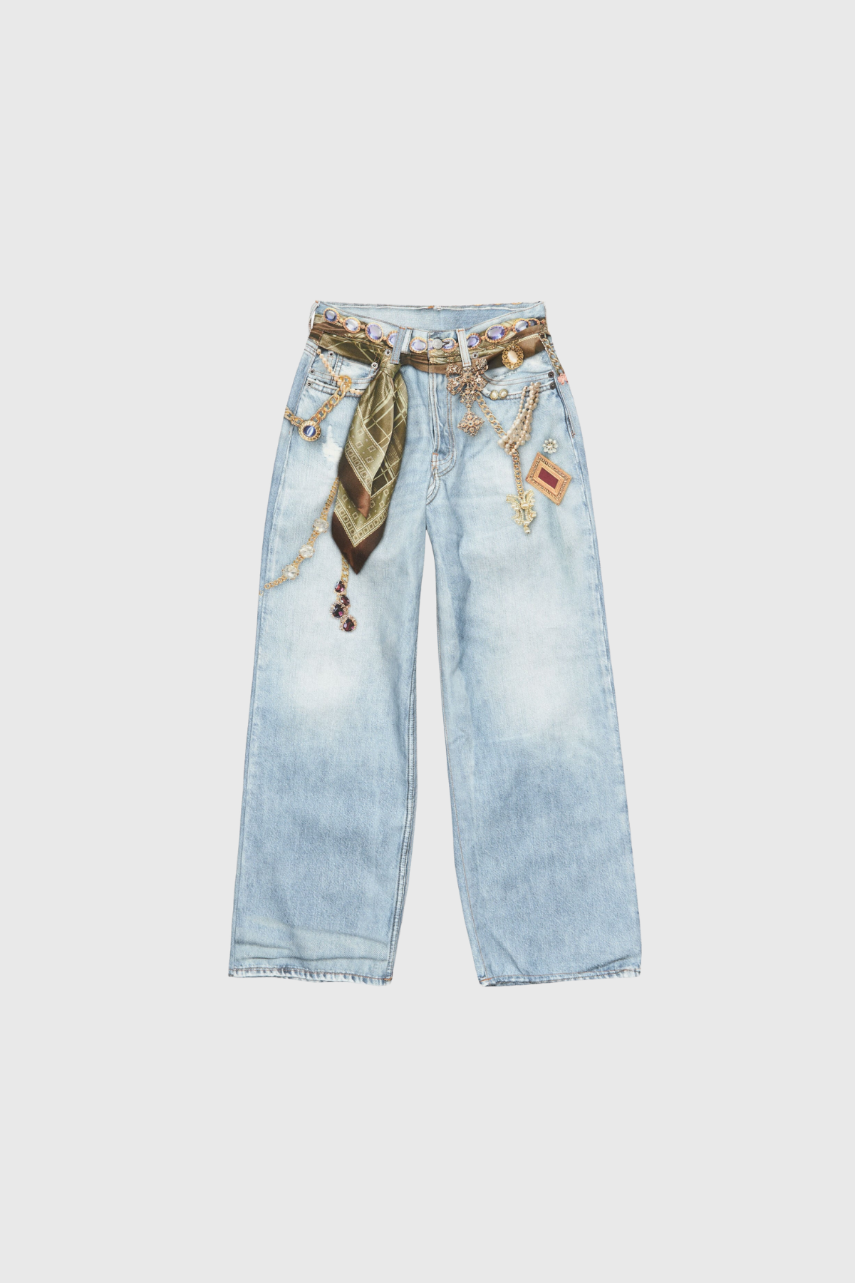 Nahimana Bleached Print Jeans