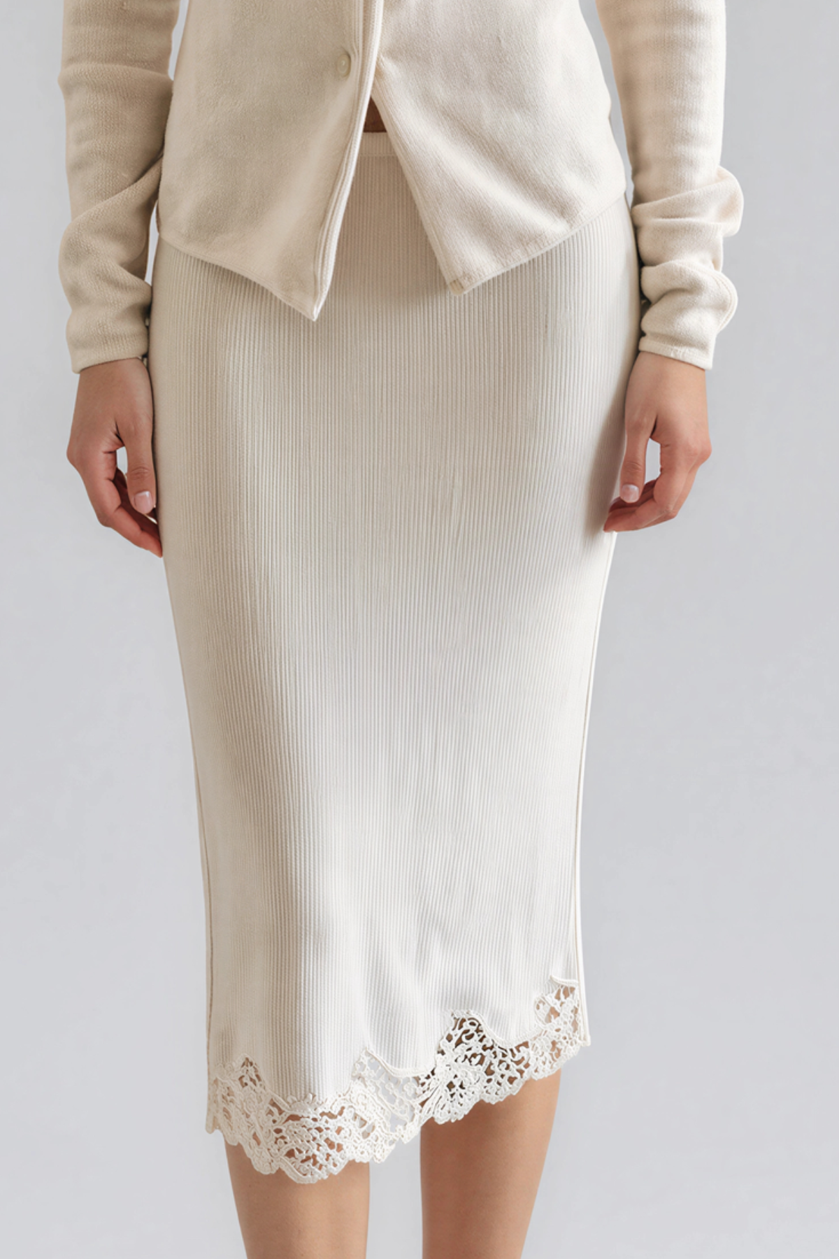 Nakima Faux Fur Knit Skirt Set