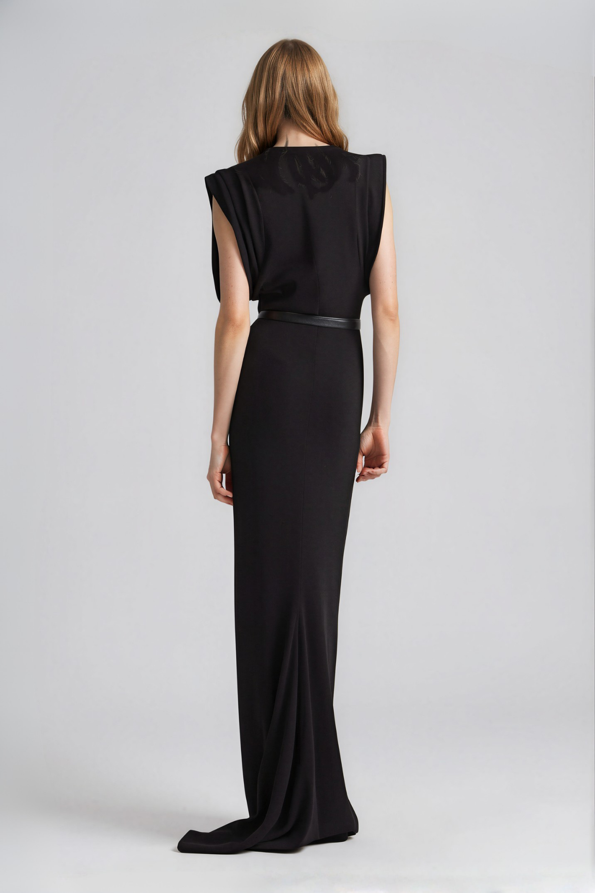 Nala High Neck Draped Maxi Dress