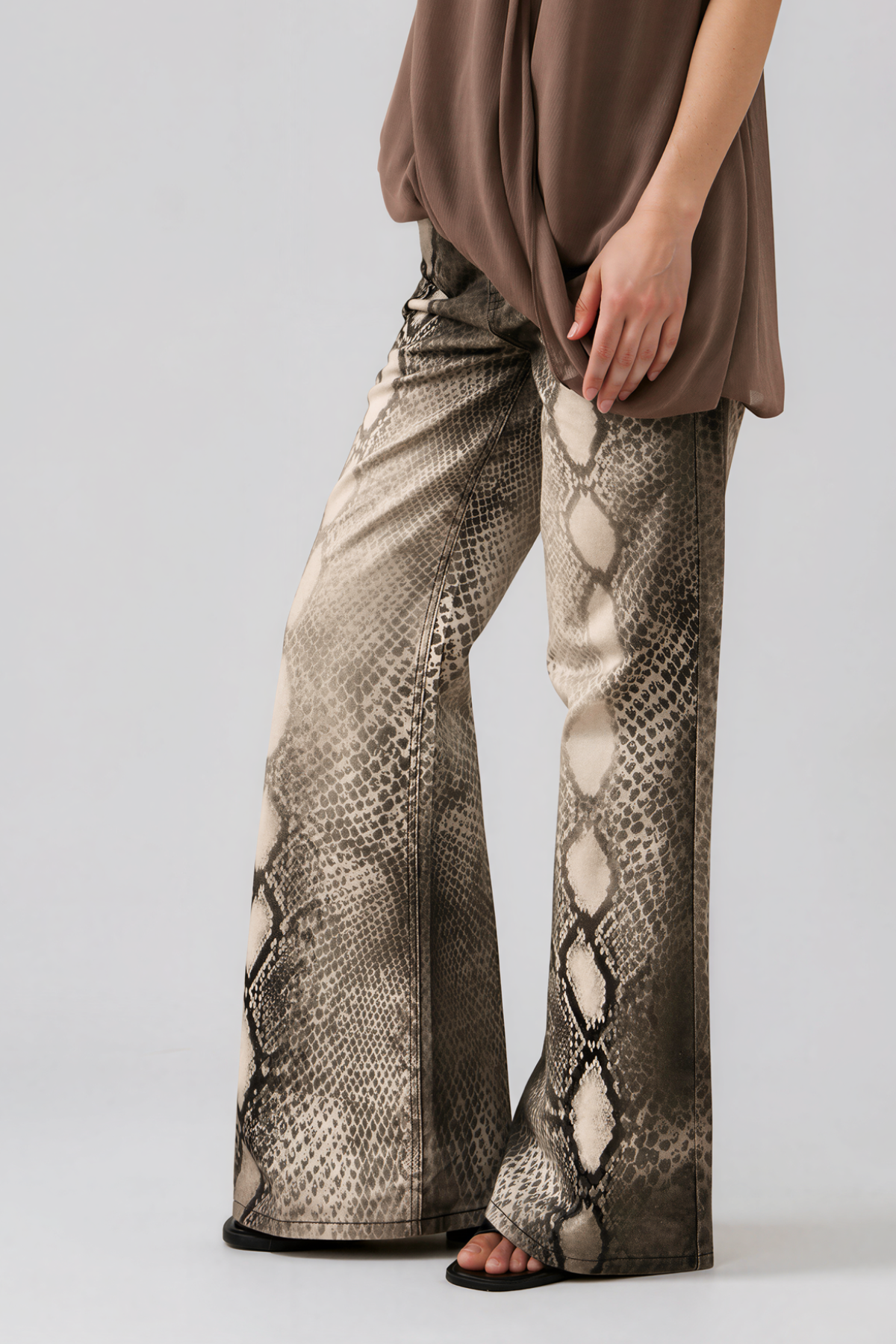 Nalini Bleached Snake Print Jeans