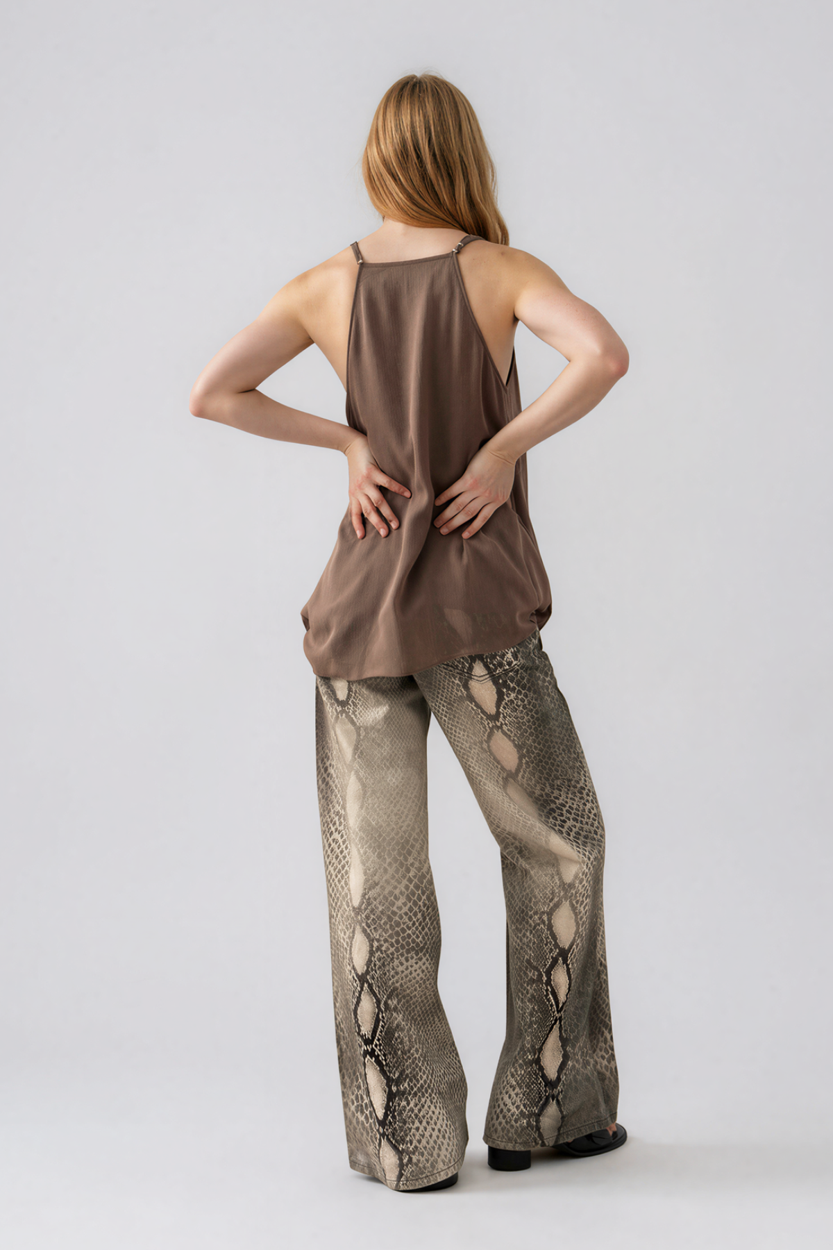 Nalini Bleached Snake Print Jeans