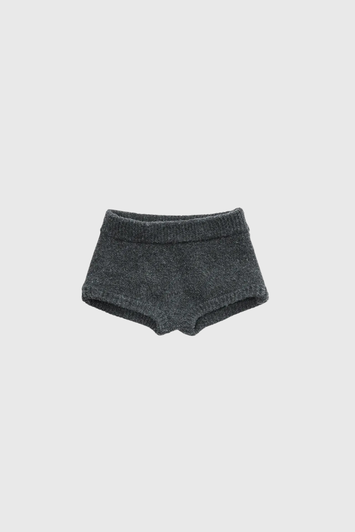 Nalu Crop Knit Shorts Set In Grey