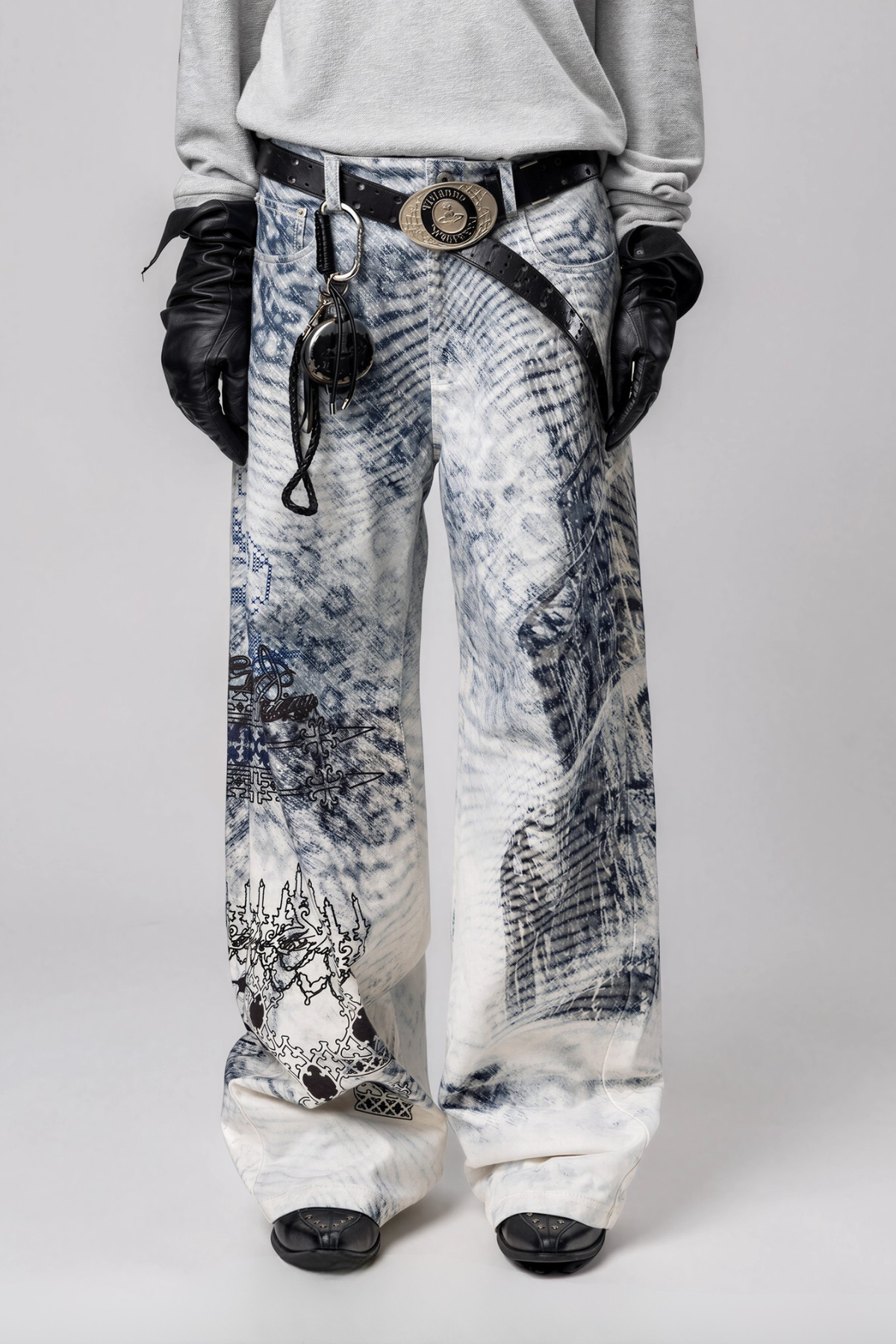 Nam Print Straight Jeans