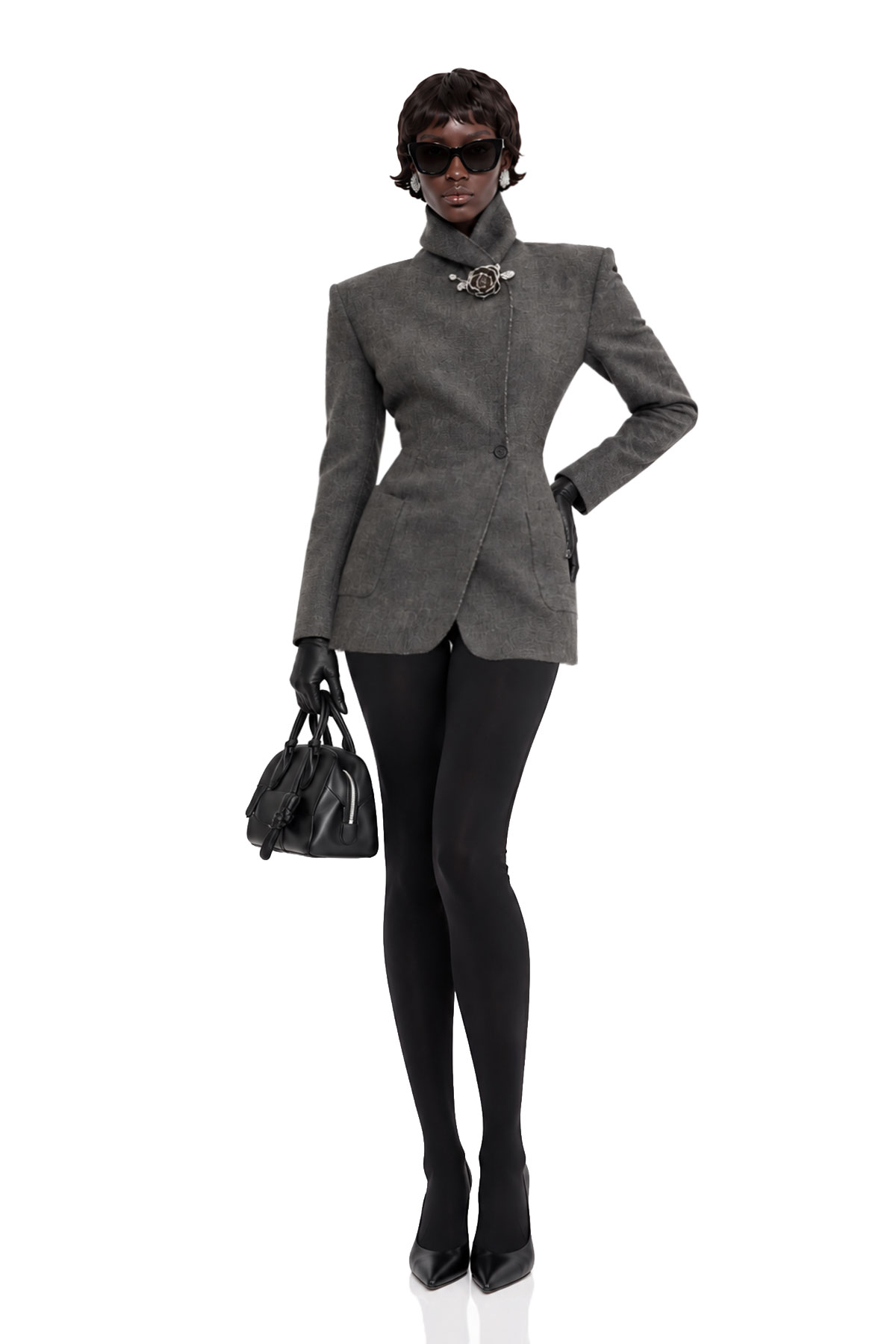 Nani High Neck Asymmetric Jacket