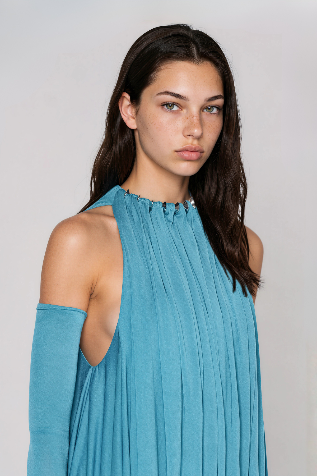 Naoko Sleeveless Draped Maxi Dress