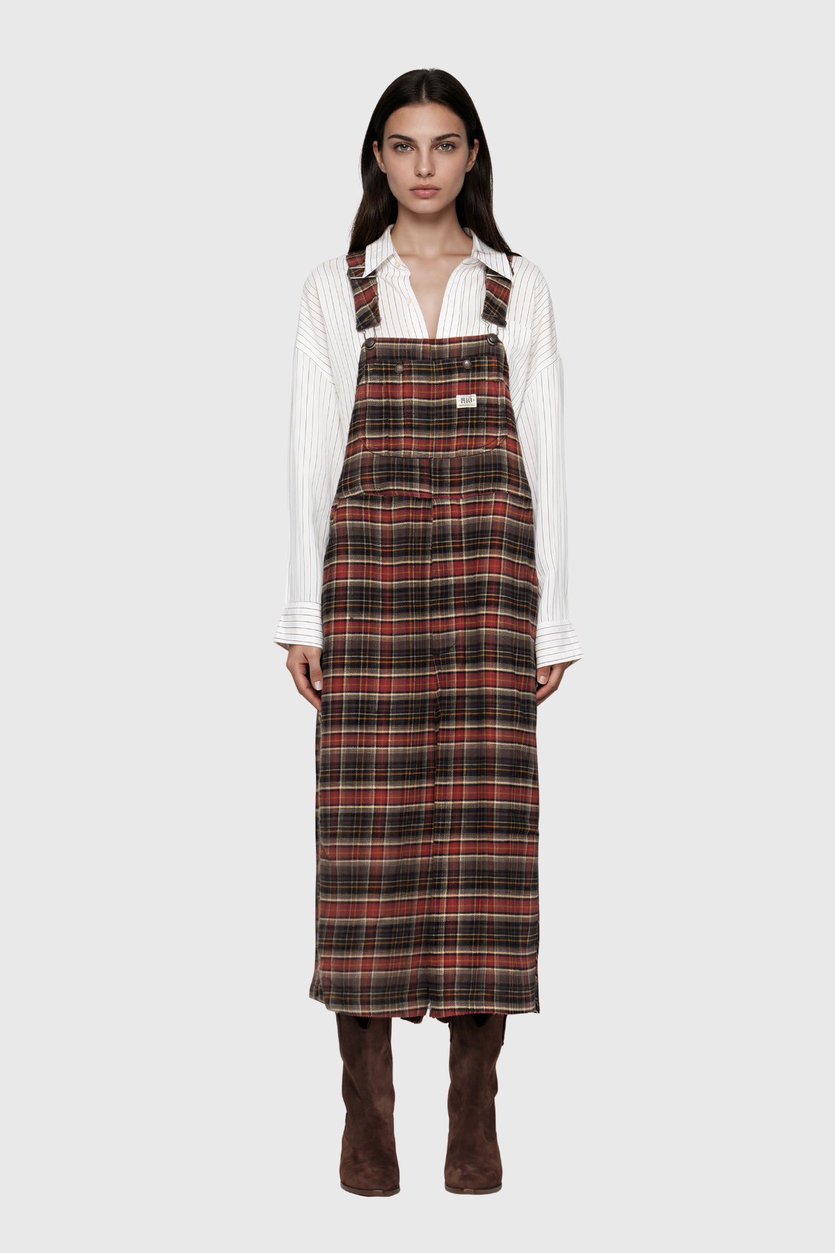 Naoya Grid Overalls
