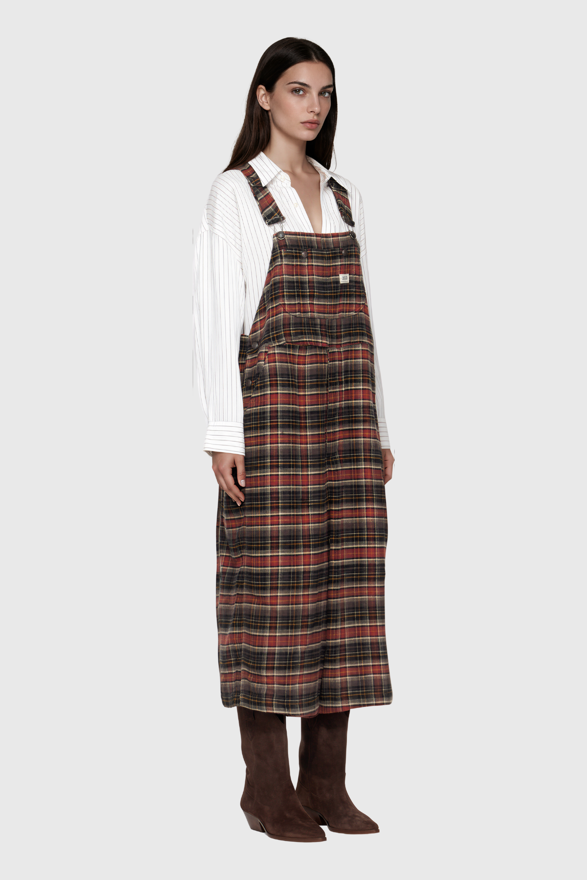 Naoya Grid Overalls