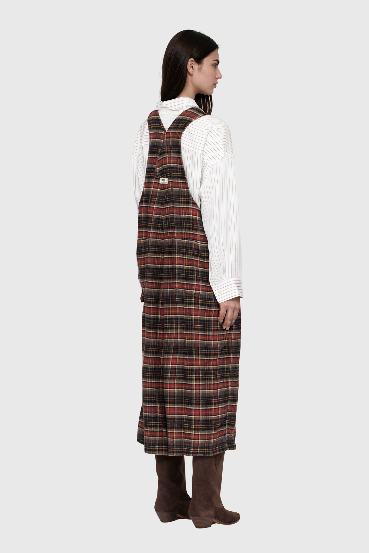 Naoya Grid Overalls