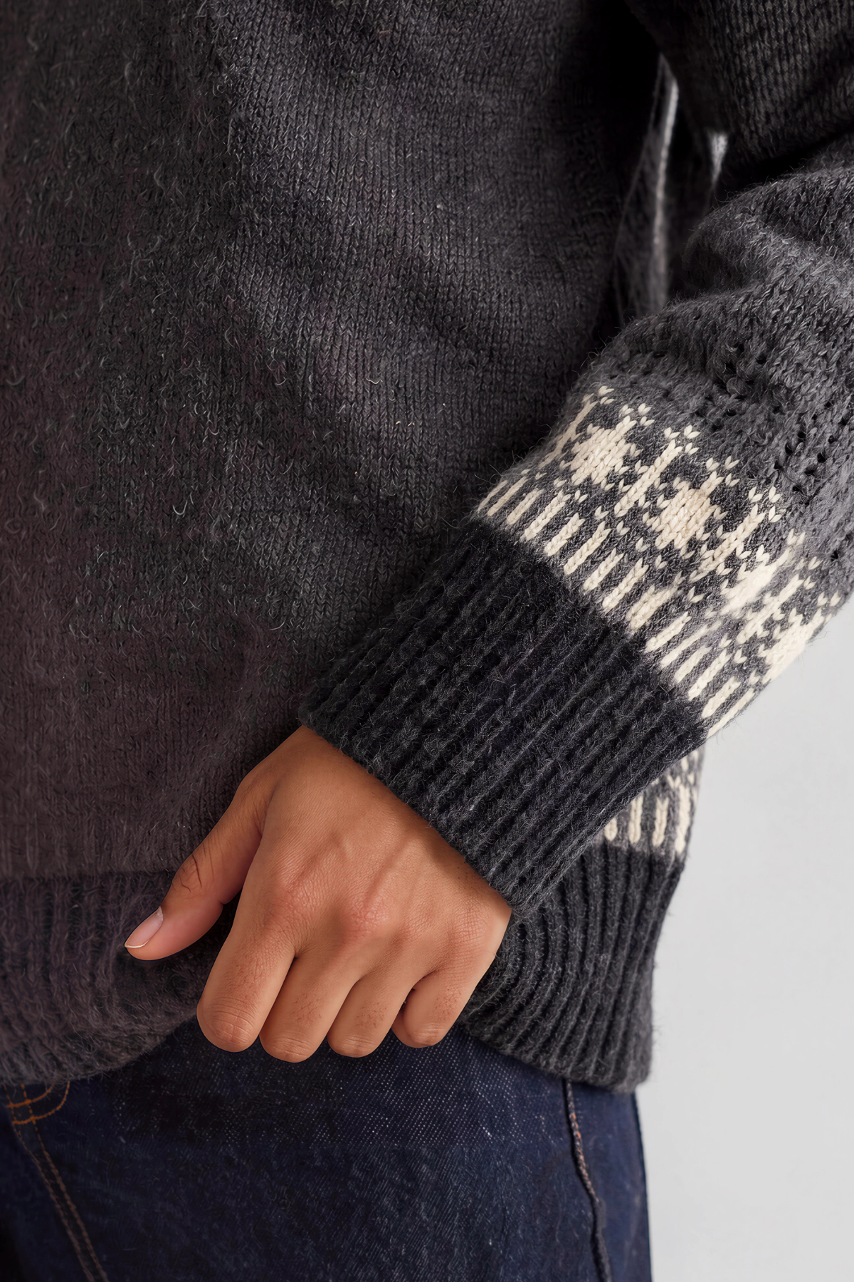 Napowsa High Neck Fair Isle Sweater