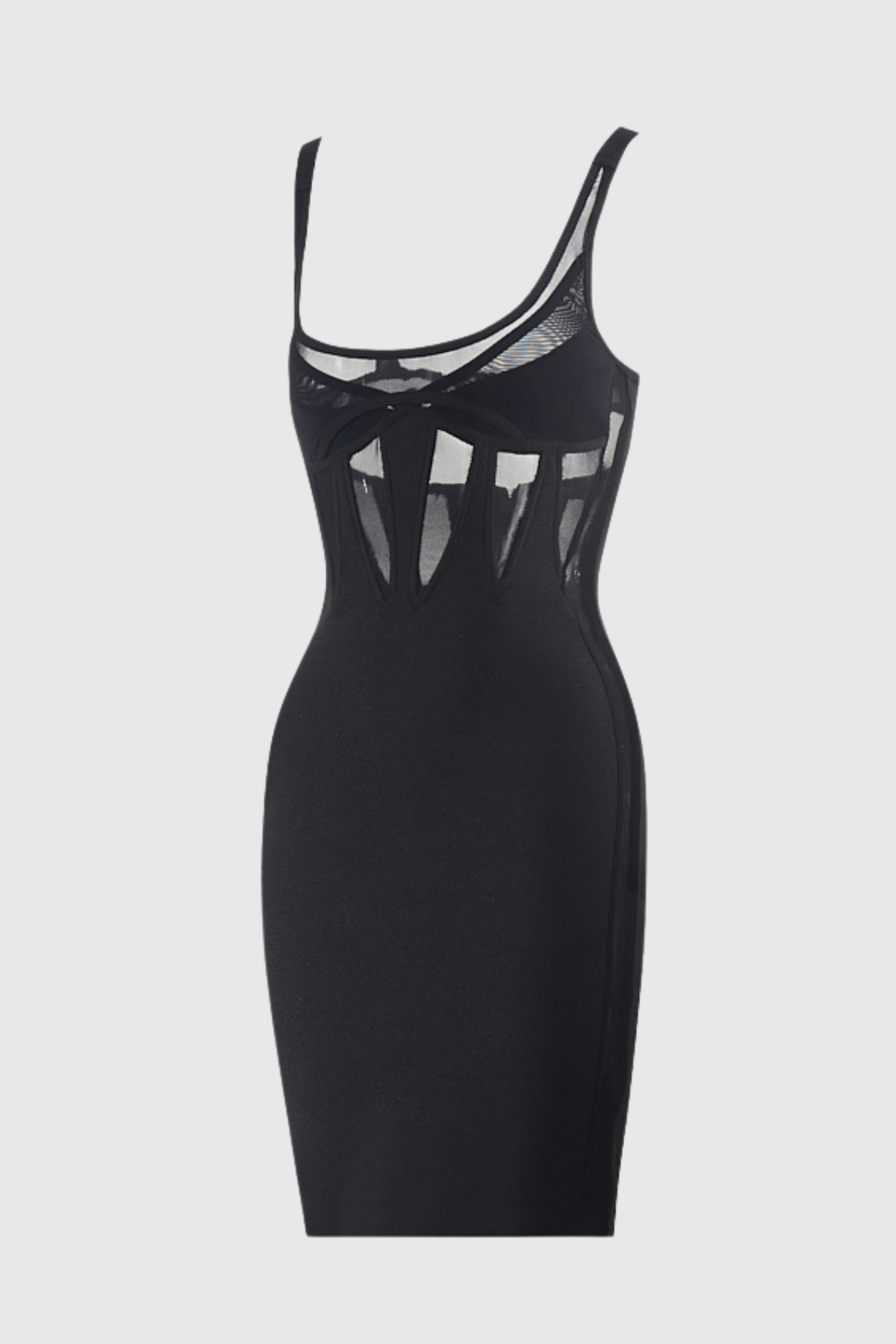 Nyomi Mesh See Through Sleeveless Mini Dress