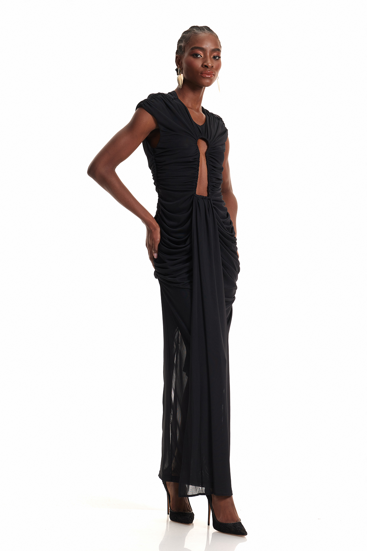 Scout Cutout Ruch Maxi Dress