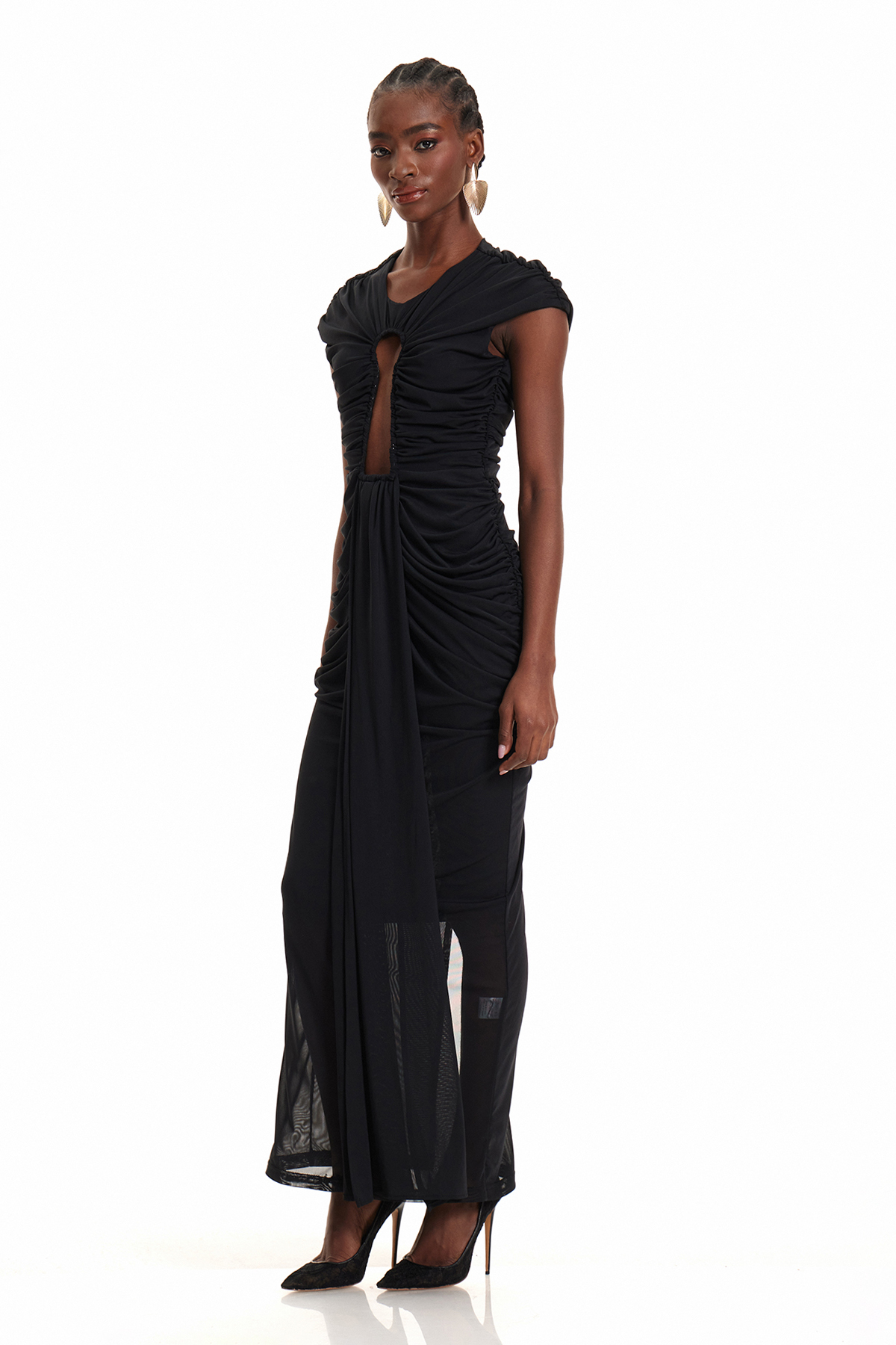 Scout Cutout Ruch Maxi Dress