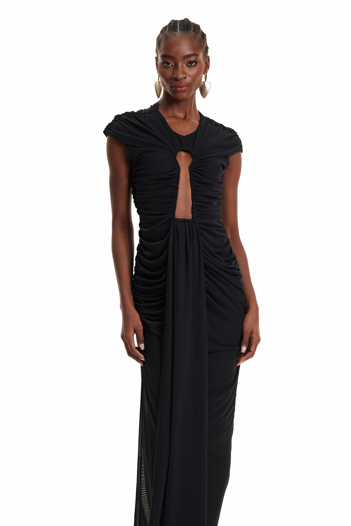 Scout Cutout Ruch Maxi Dress