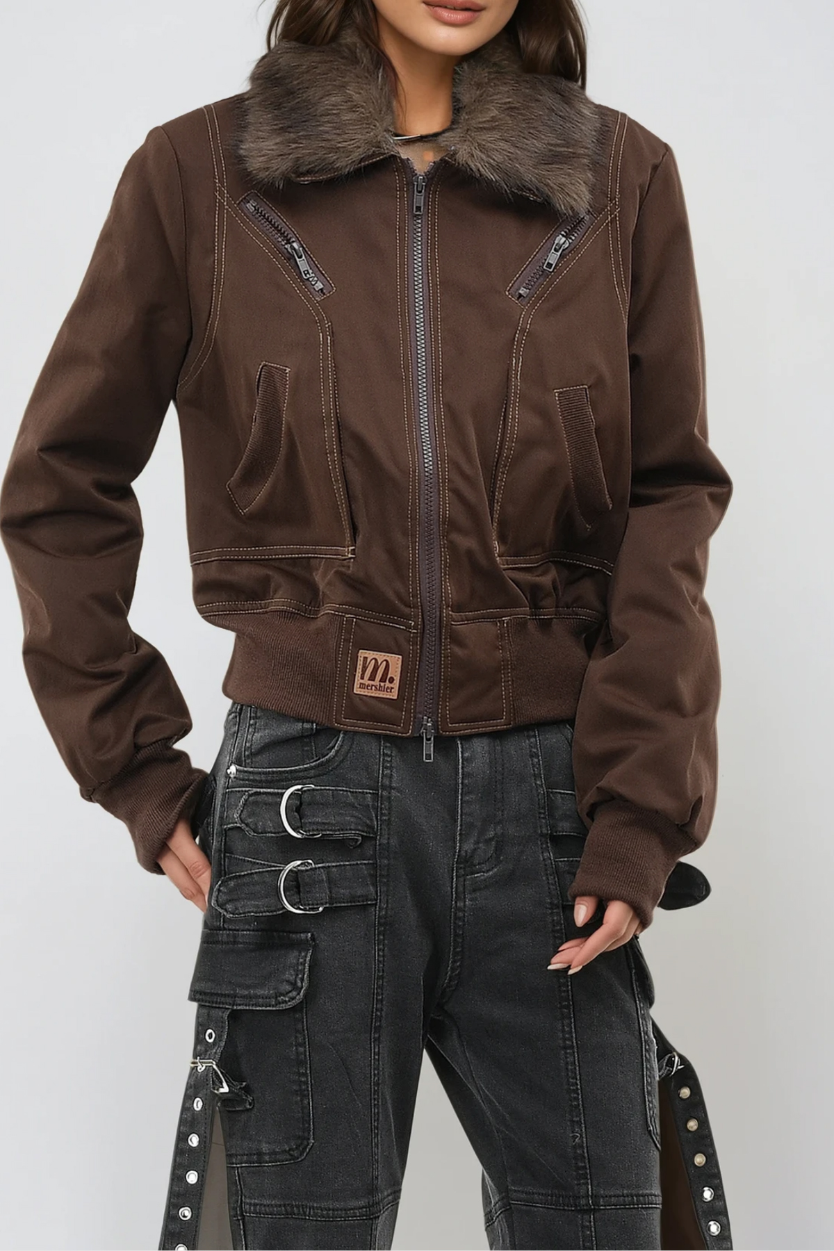 Fahim Faux Fur Zipper Jacket