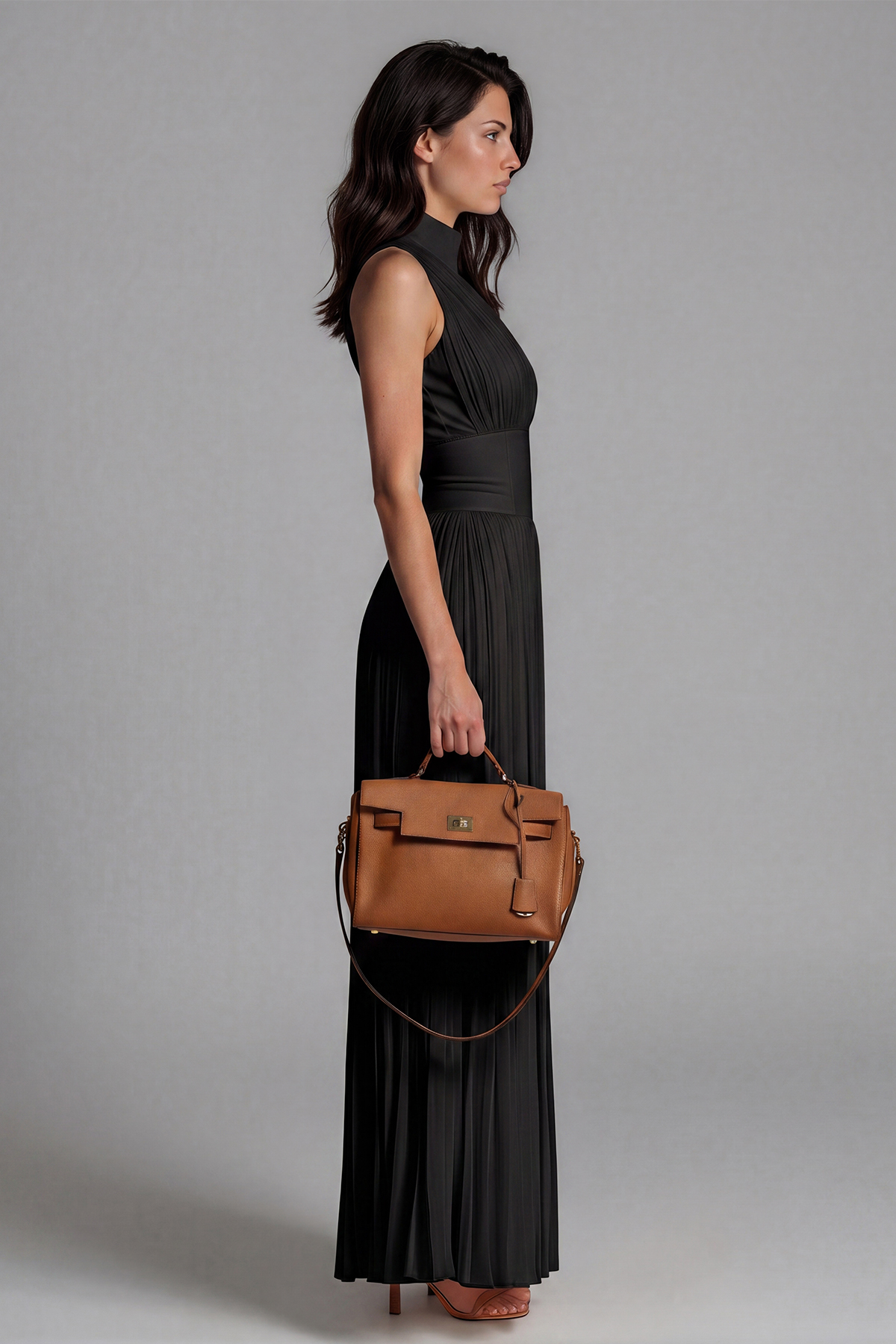 Sera Zipper Ruched Jumpsuit In Black