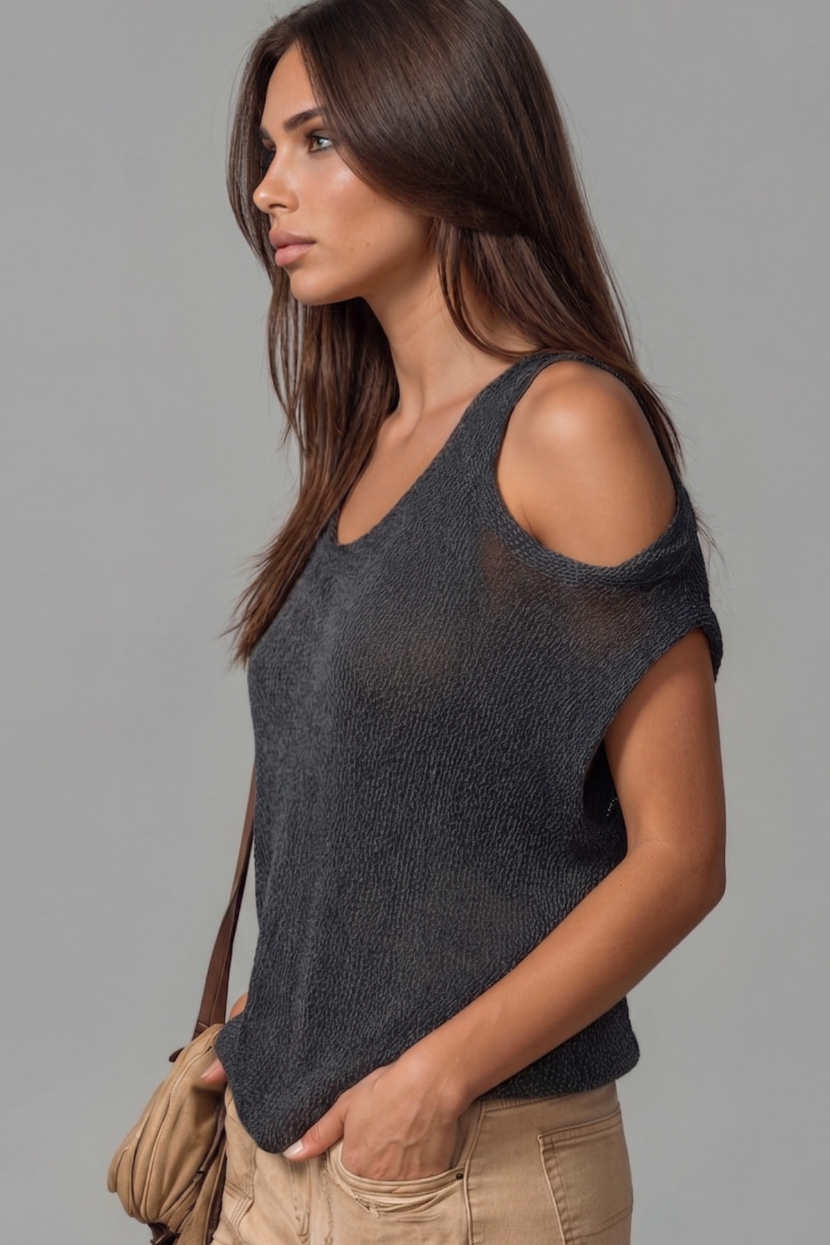 Sloane Knit One Shoulder Top