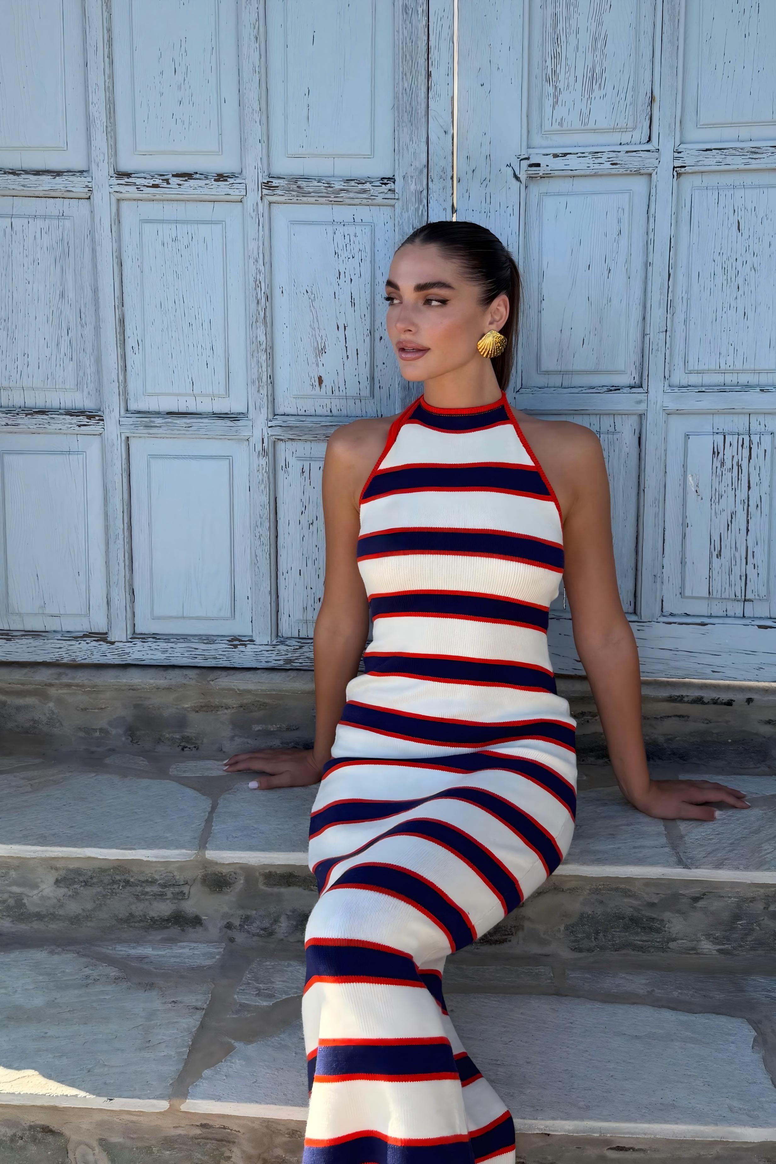 Jalila Colorblock Stripe Midi Dress