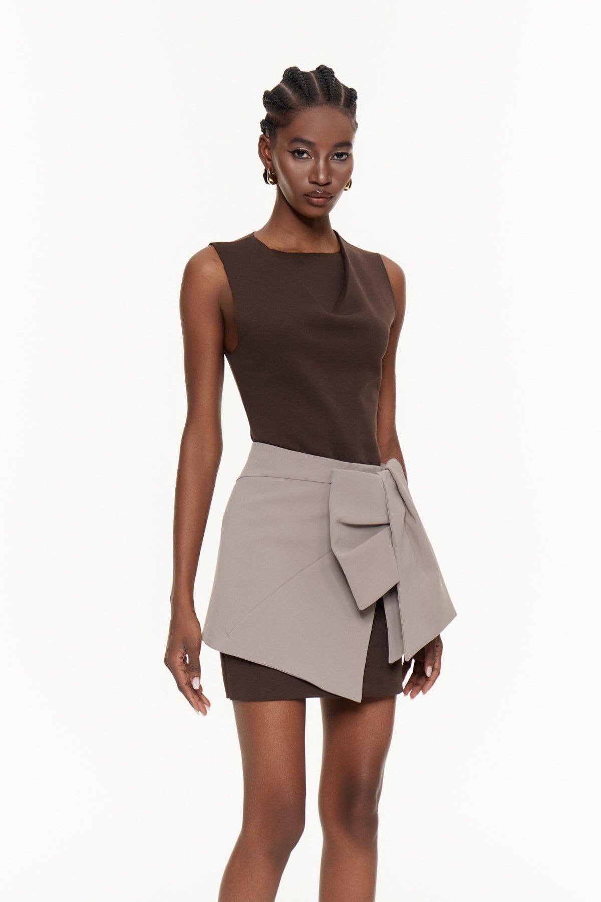 Wangi Sleeveless Bow Mini Dress