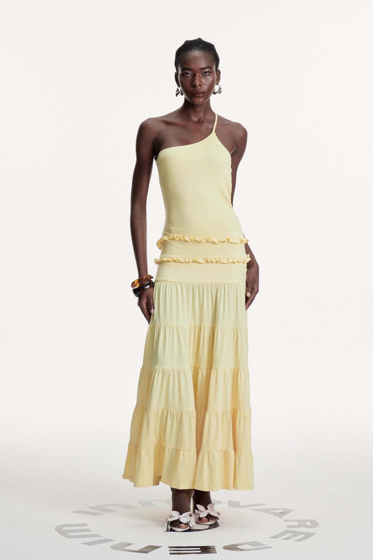 Wemba One Shoulder Backless Maxi Dress