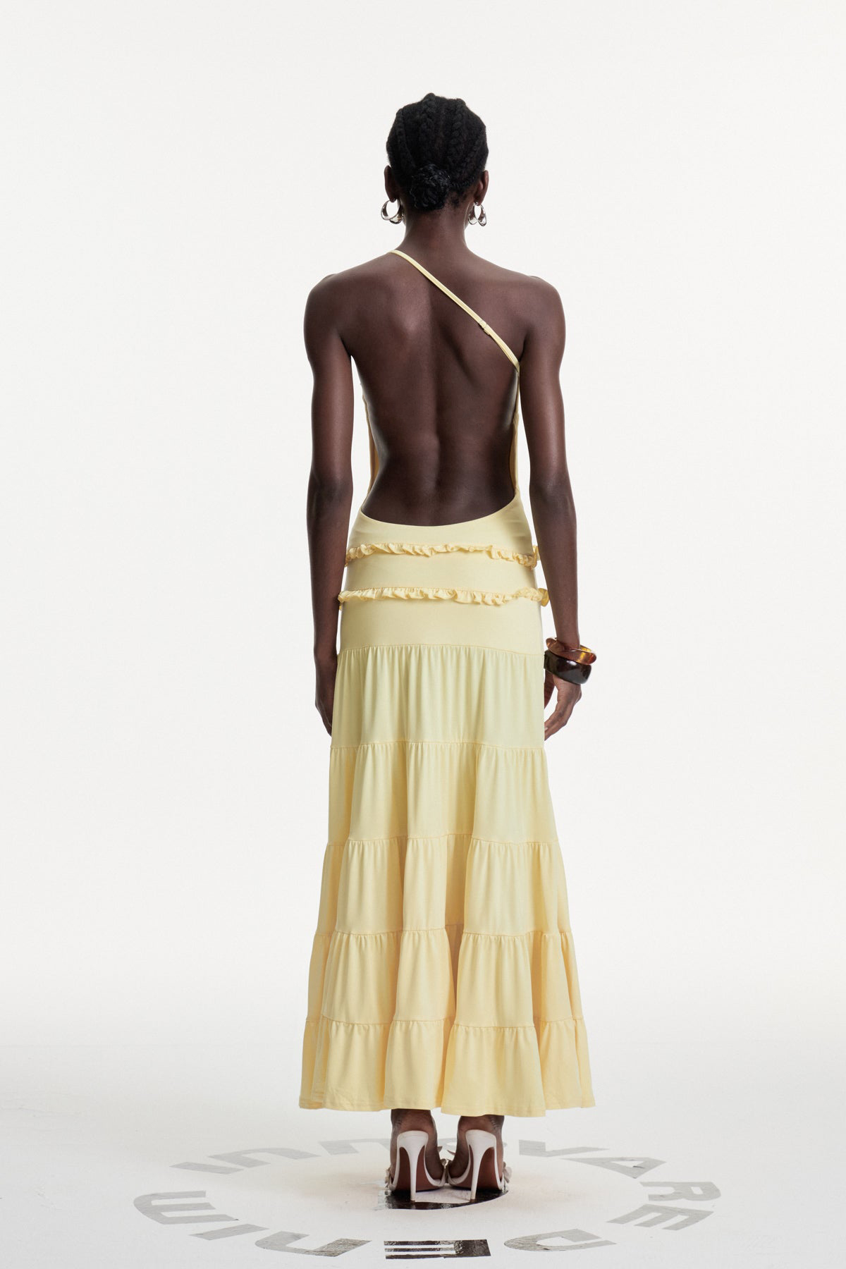 Wemba One Shoulder Backless Maxi Dress