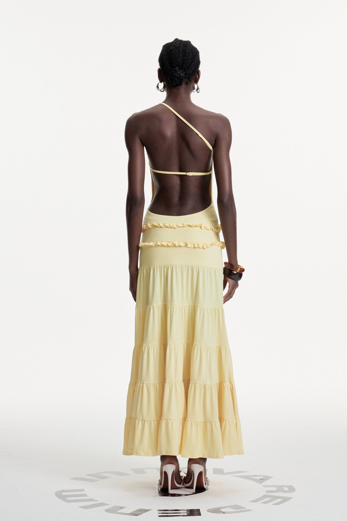 Wemba One Shoulder Backless Maxi Dress