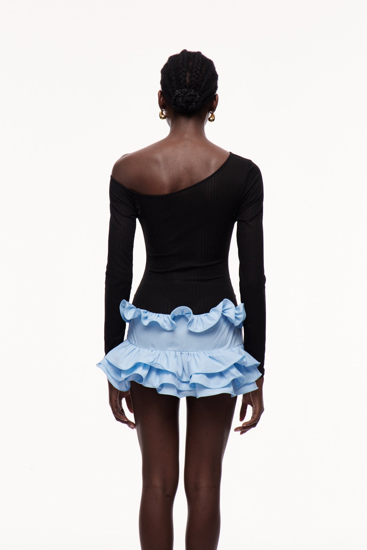 Xue Mesh Ruffle Mini Dress