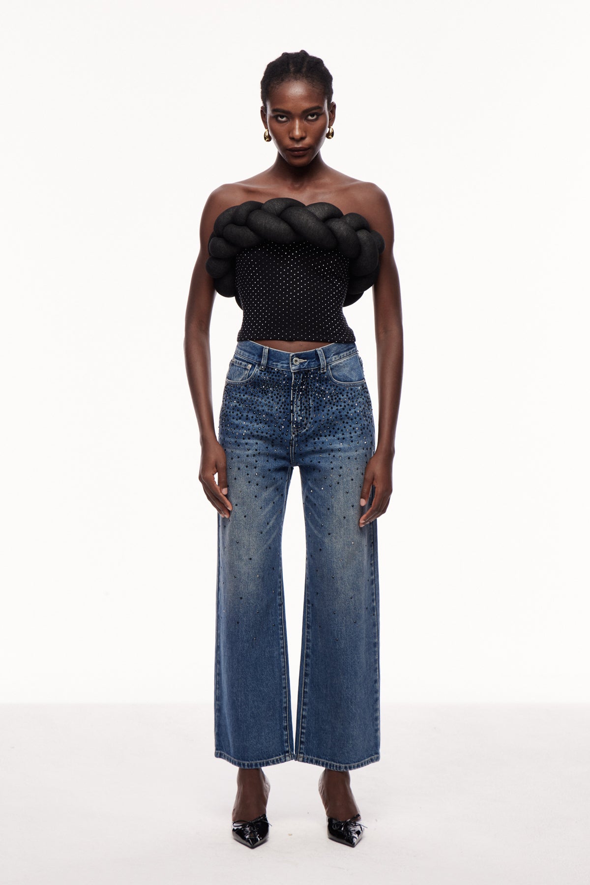 Yachna Dot Deconstruct Strapless Top