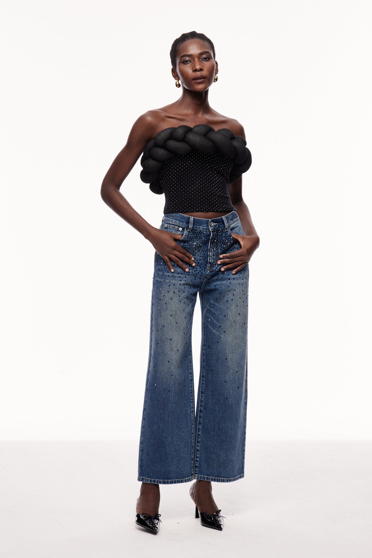 Yachna Dot Deconstruct Strapless Top