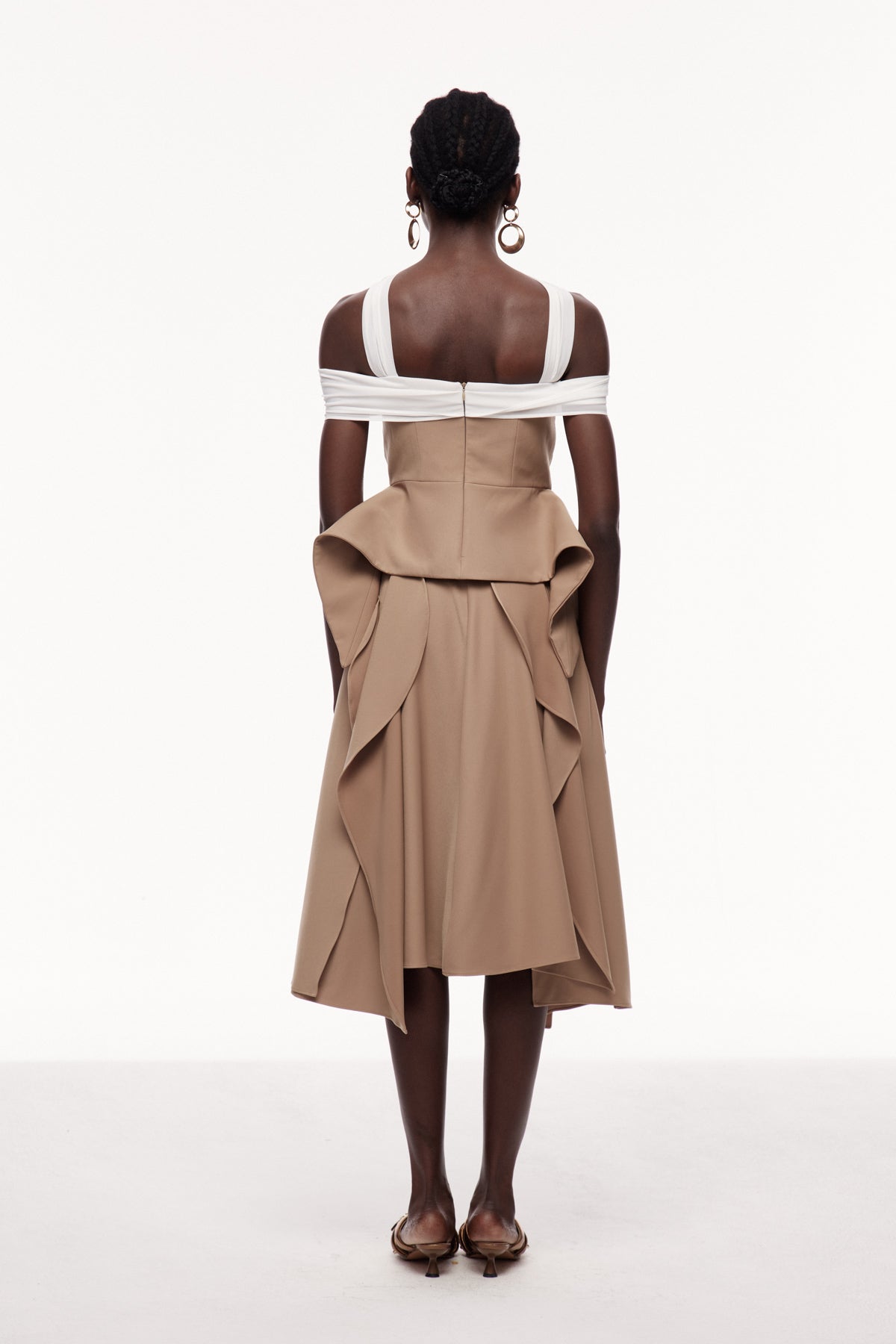 Yoko Off Shoulder Asymmetric Maxi Dress