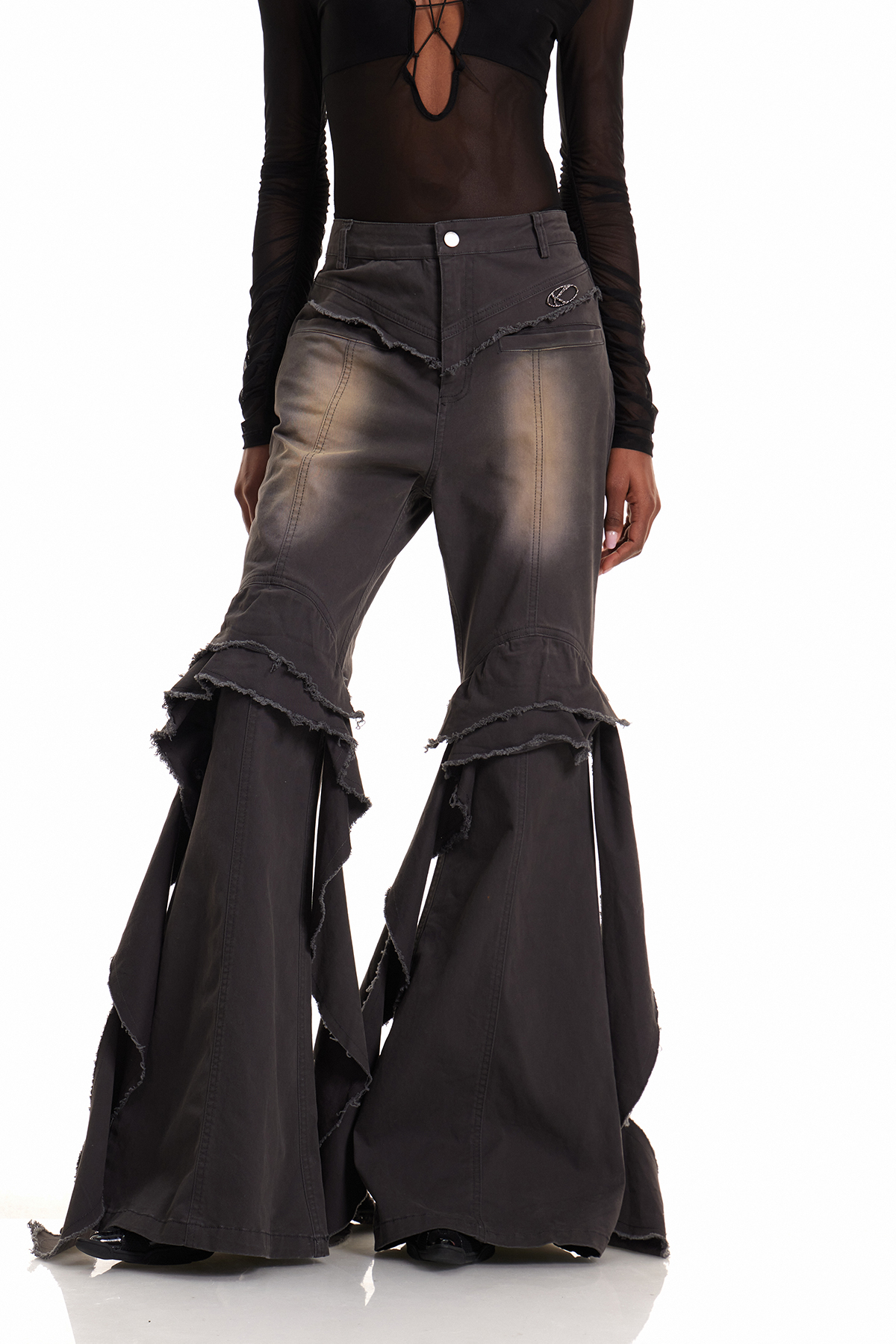 Zaher Ruffle Fringe Jeans