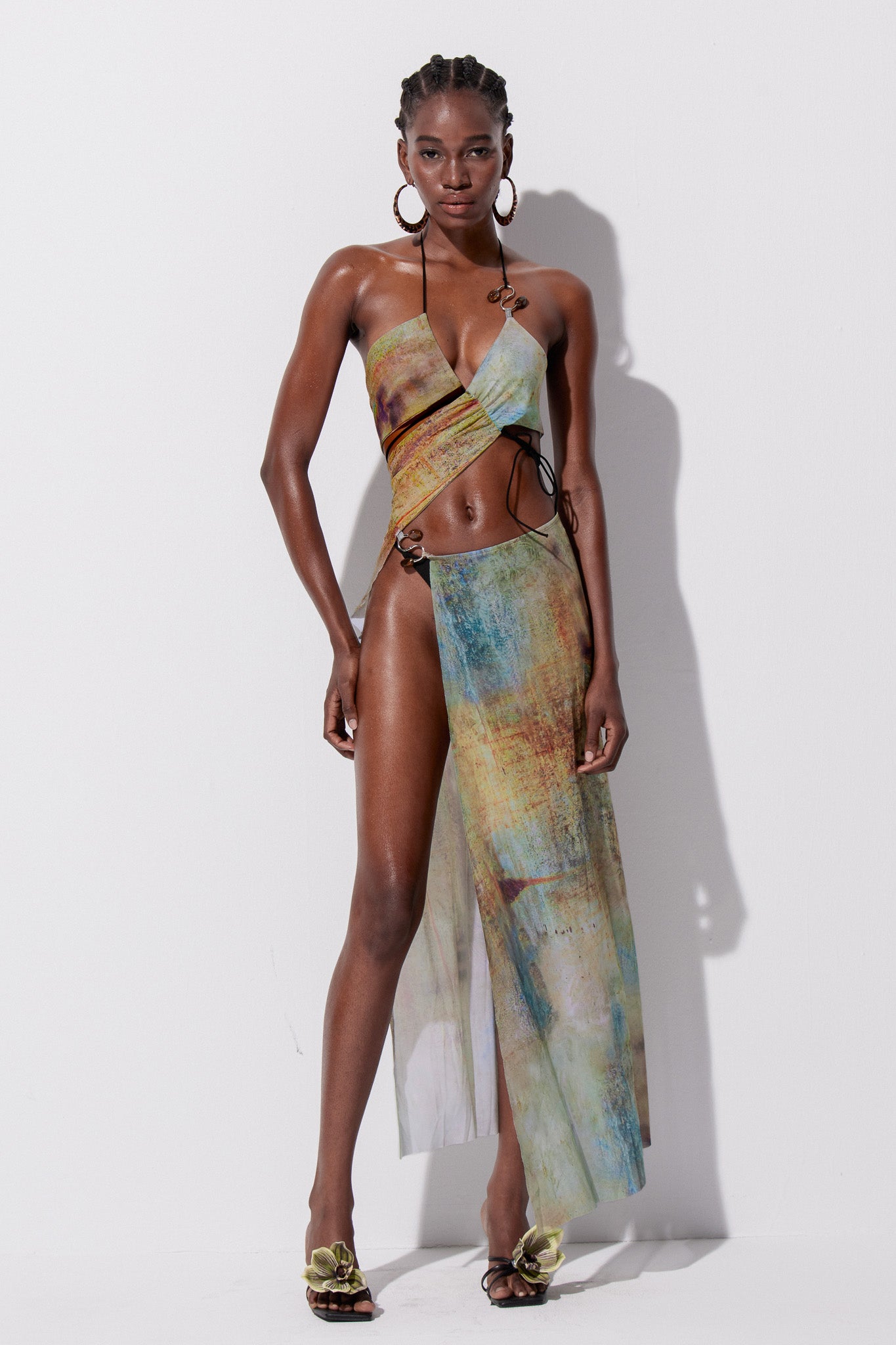 Zane Cutout Asymmetric Maxi Dress