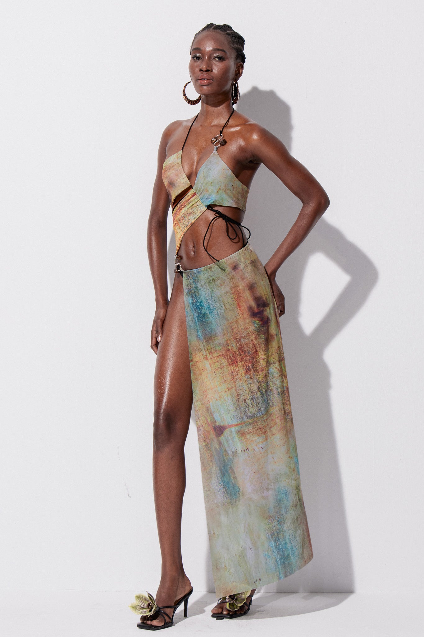Zane Cutout Asymmetric Maxi Dress