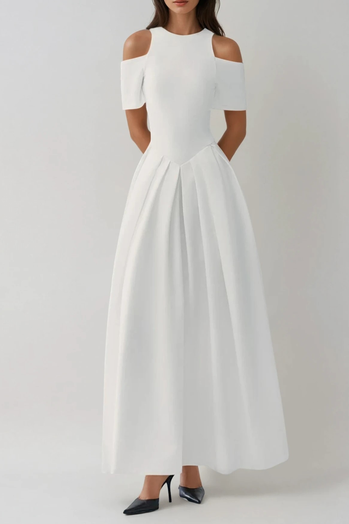Zion Tie Up Ruch Maxi Dress