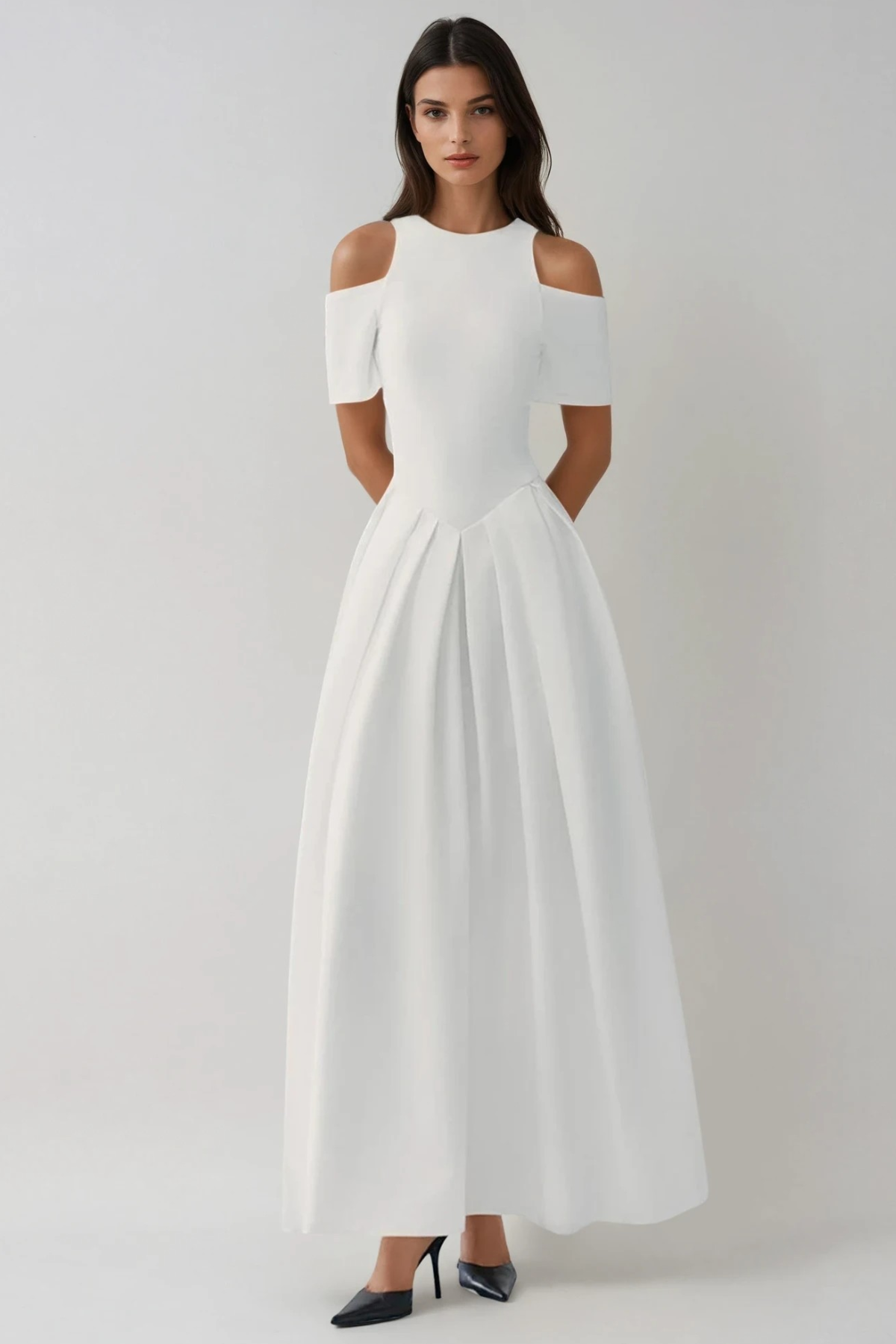 Zion Tie Up Ruch Maxi Dress