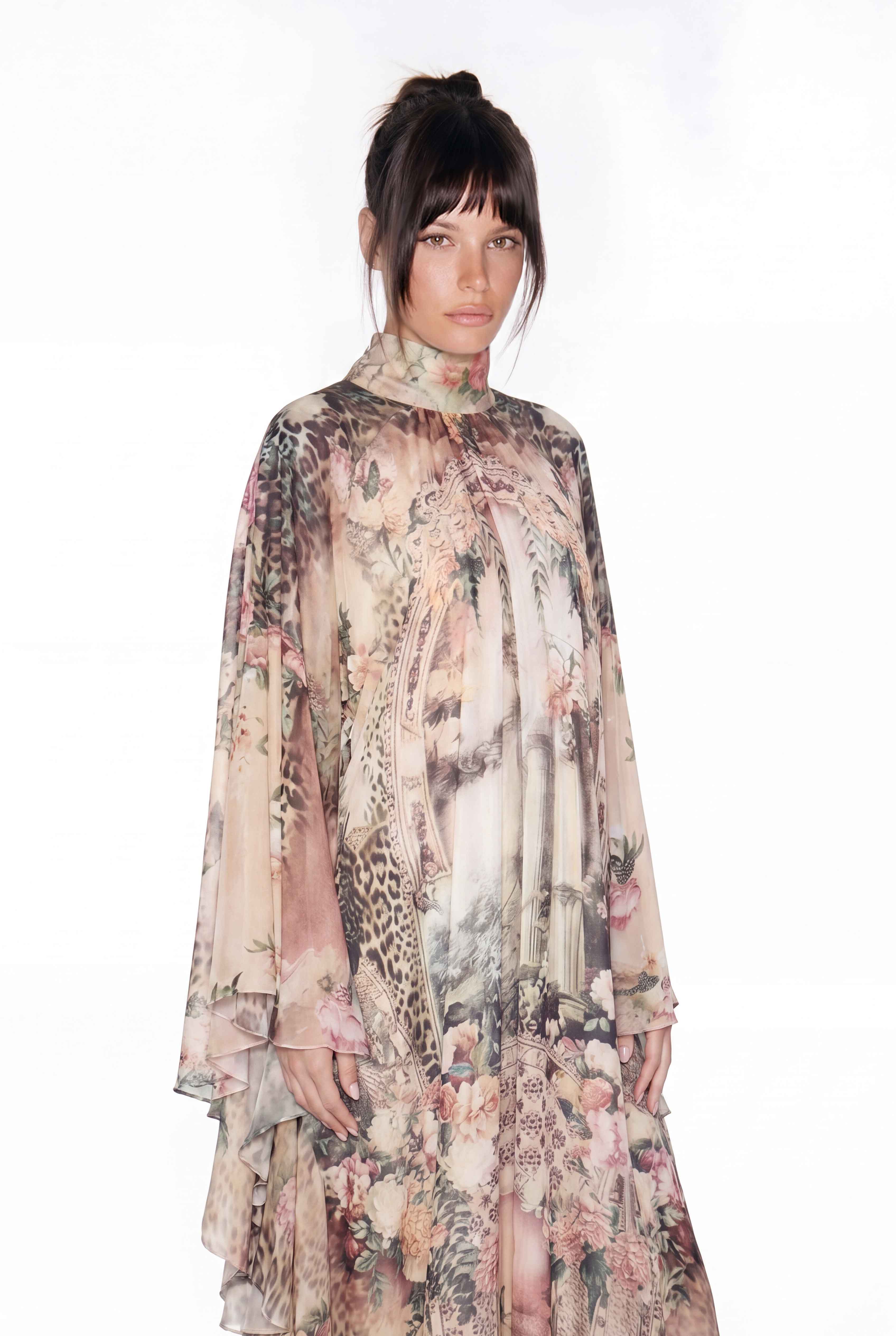 Giuliana Ruffle Print Maxi Dress