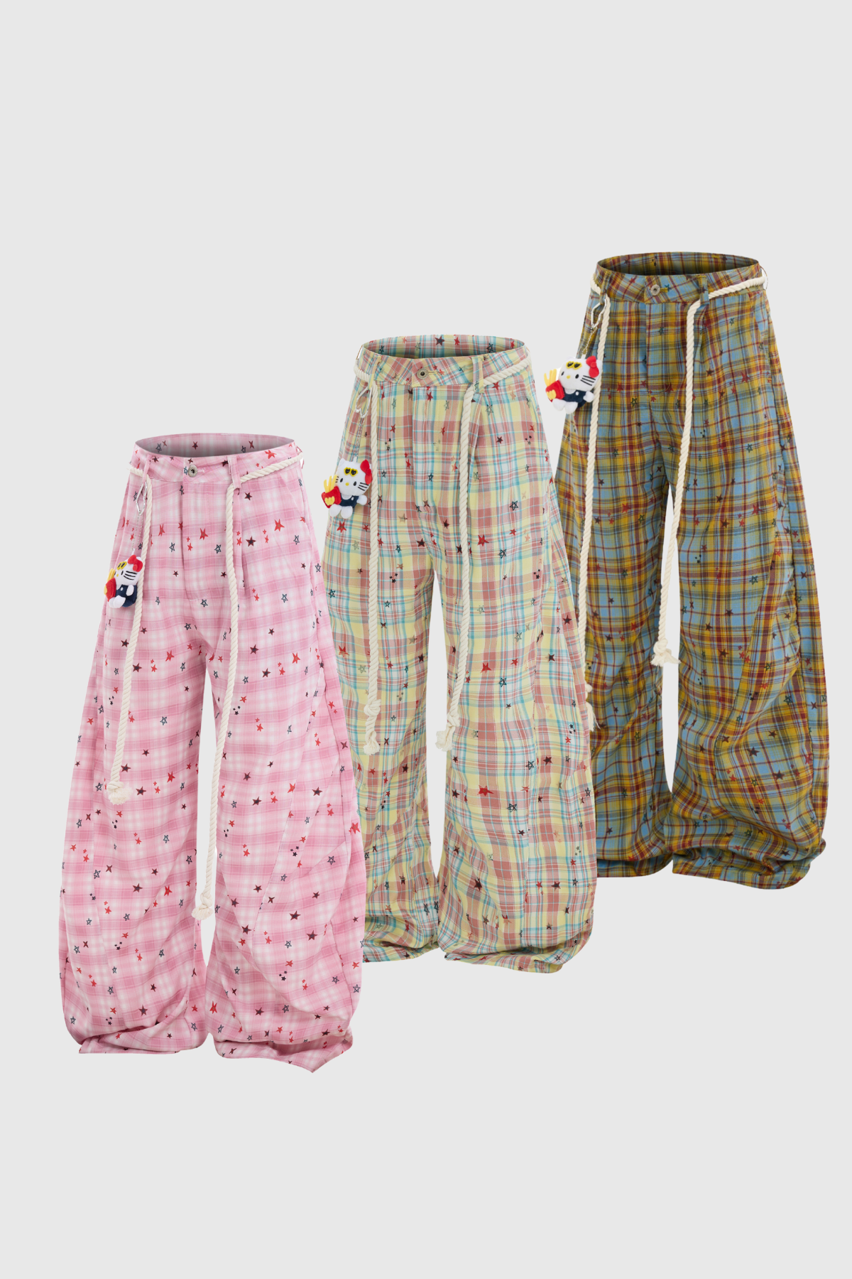 Botum Grid Star Jeans In Pink