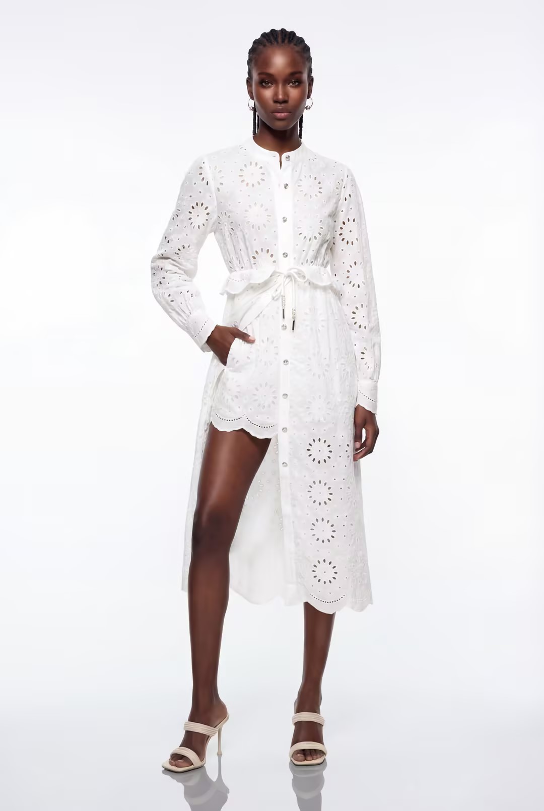 Epifania Asymmetric Midi Shirt Dress