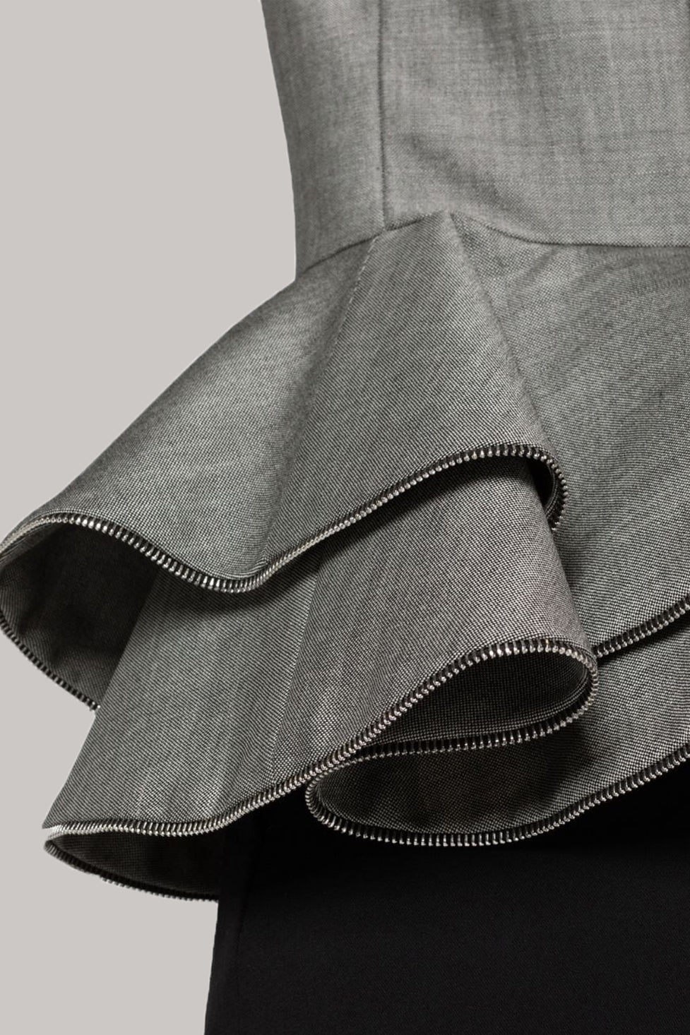 Sage Peplum Ruffle Blazer