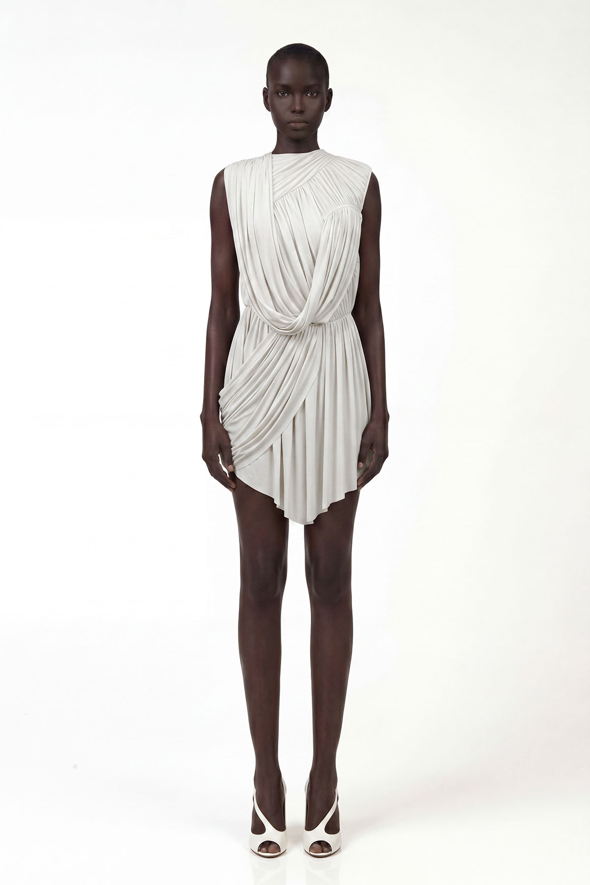 Leisa Sleeveless Draped Mini Dress