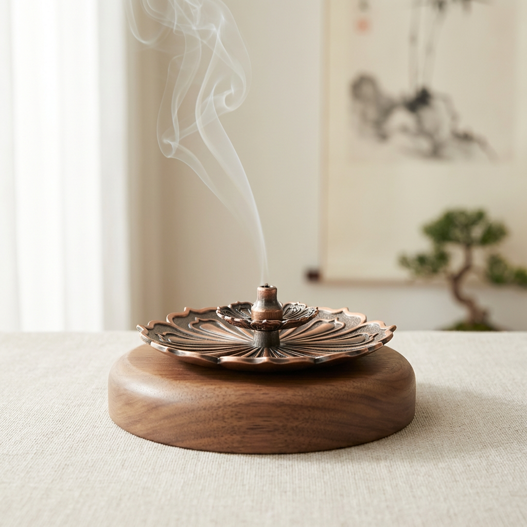 Alloy Lotus Incense Holder