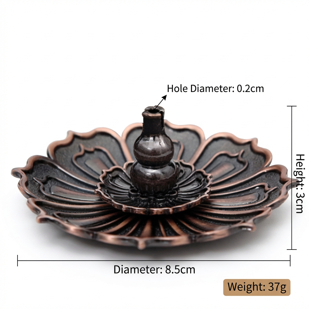 Alloy Lotus Incense Holder