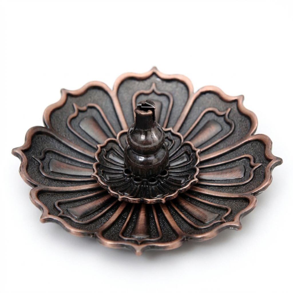 Alloy Lotus Incense Holder