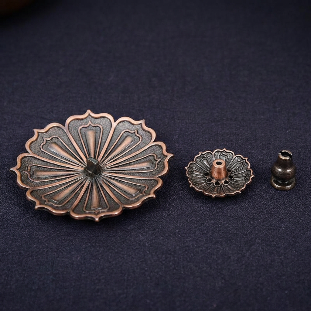 Alloy Lotus Incense Holder
