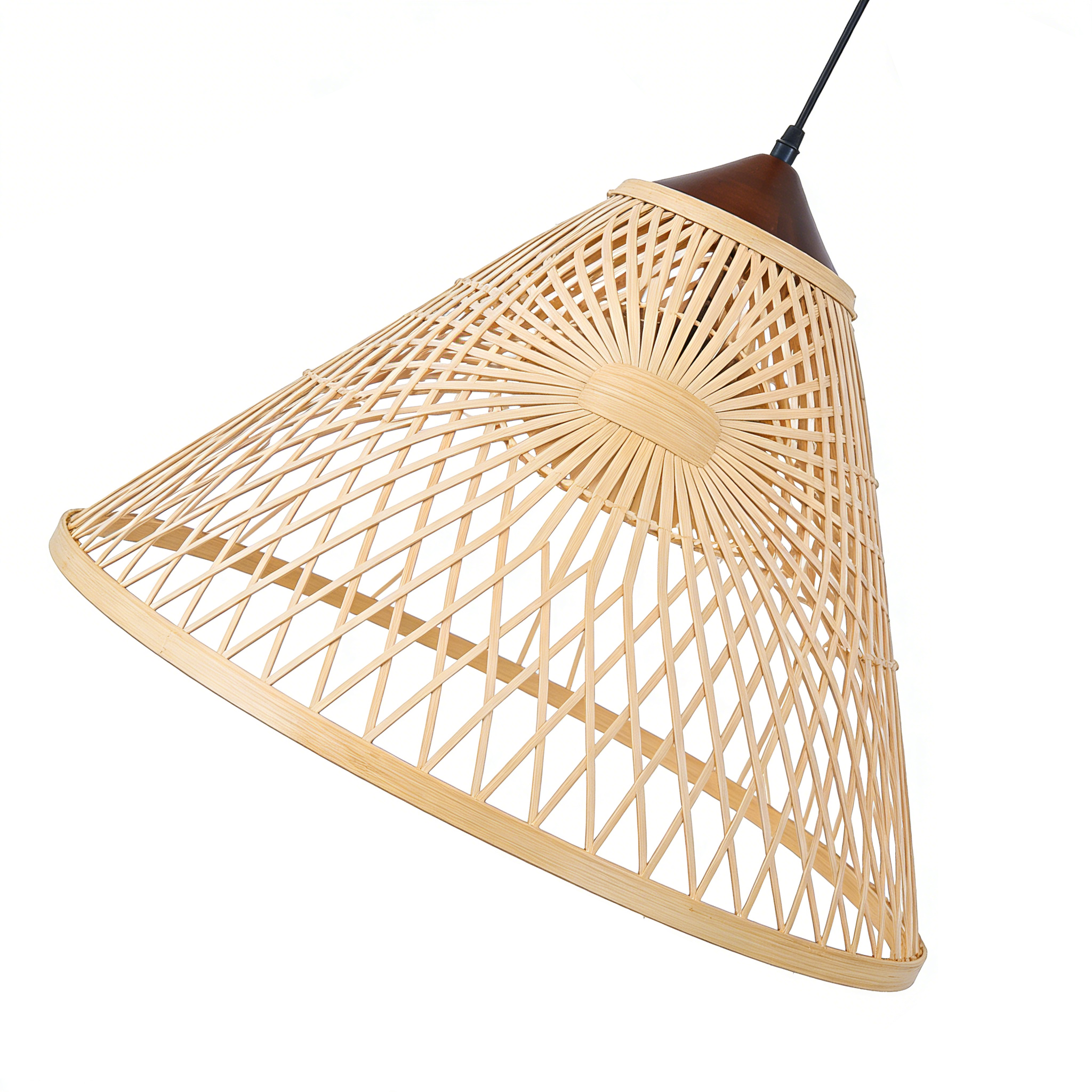 Artisan Bamboo Pendant Light - High-Definition Natural Finish
