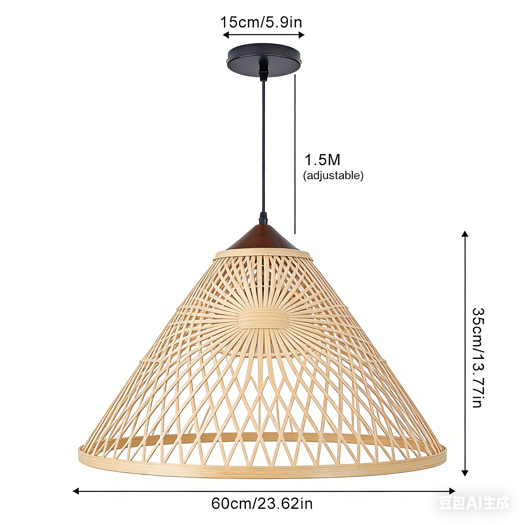 Artisan Bamboo Pendant Light - High-Definition Natural Finish