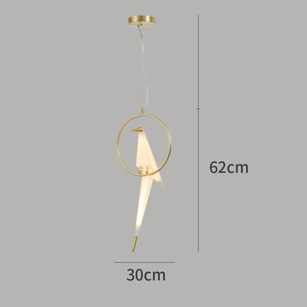 Dutch Minimalist Paper Cranes Ceiling Light Origami Bird Pendant Lamps