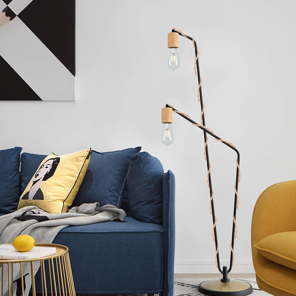 Industrial 16.4FT Plug In Wood Pendant Light Cord Kit With Switch