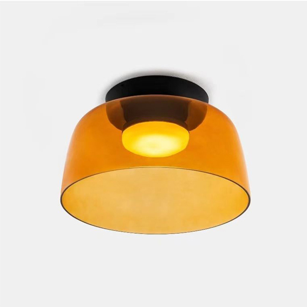 Nordic Designer Corridor Ceiling Light Retro Bedroom Glass Hanging Lamp