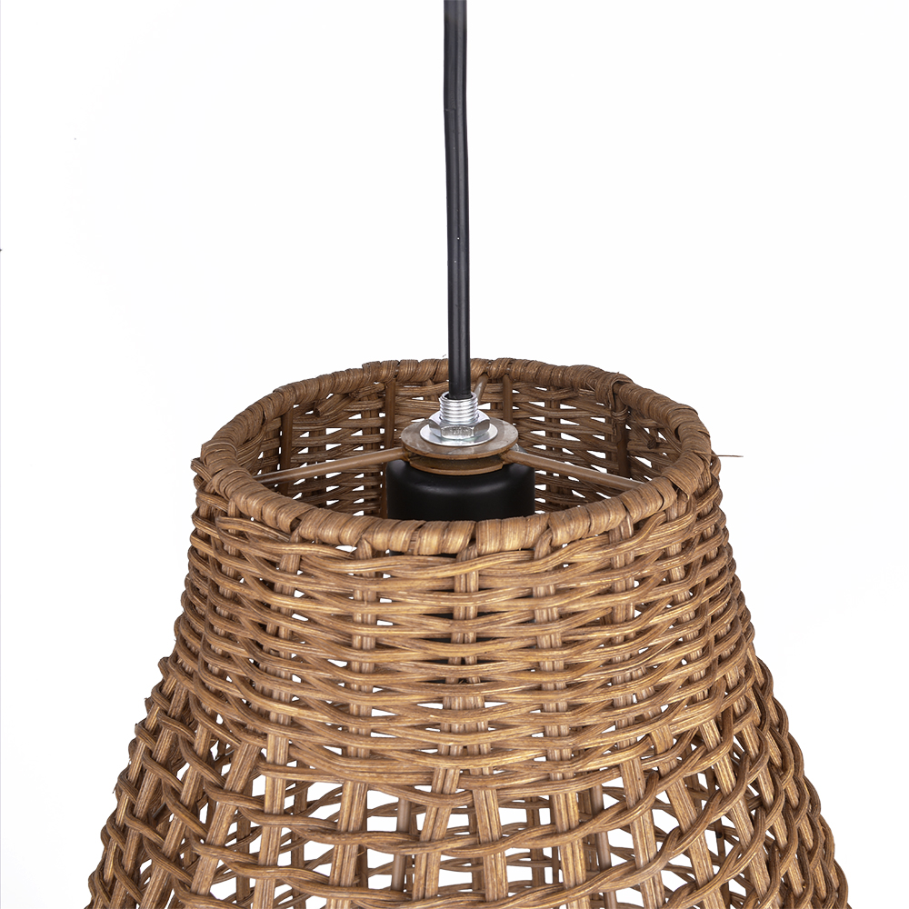 Handwoven Vine Lighting Fixture 3-Light Modern Rattan Kitchen Island Pendant Light 