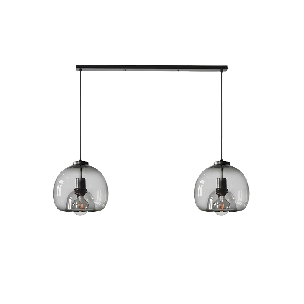 Dining Room Black Transparent Glass Pendant Light Modern Mini Bedroom Bedside Lamp